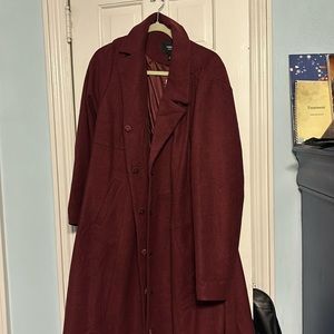 Maroon peacoat from torrid